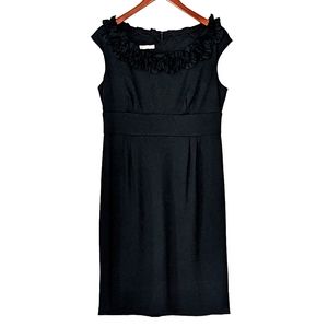 London Times LBD with ruffle collar